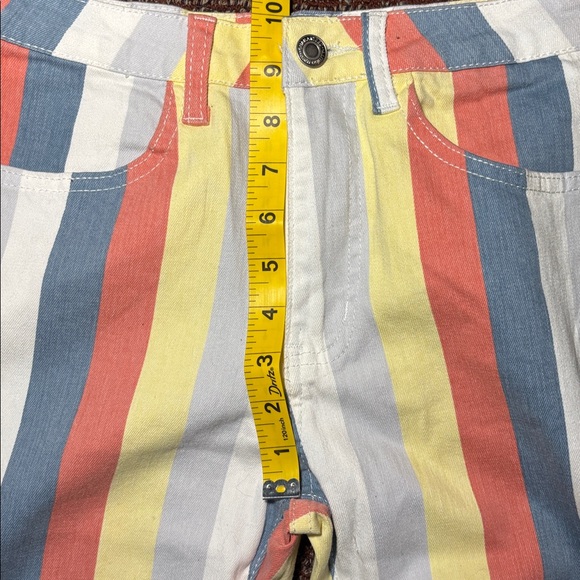 Saints & hearts colorful striped bell bottom pants high waisted dramatic bells - Picture 11 of 14